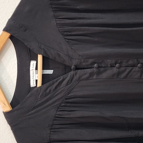 Young Fabulous & Broke Classic Black Button Down Blouse - Picture 2 of 10